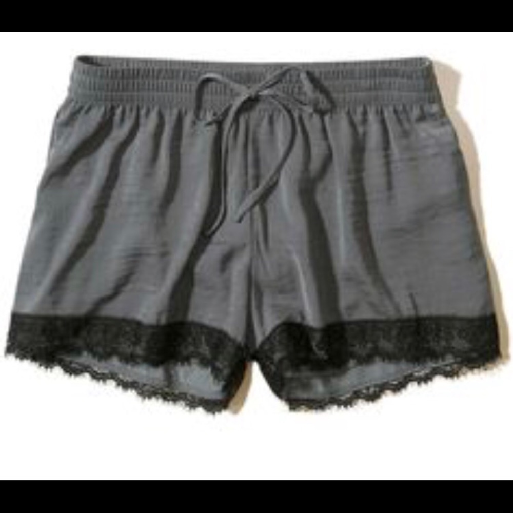 Hollister Lace Hem Satin Shorts